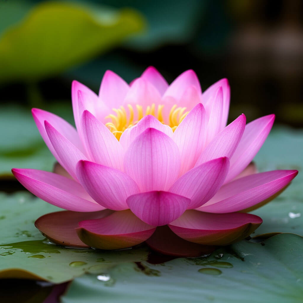 Peaceful lotus symbolizing gratitude and mindfulness